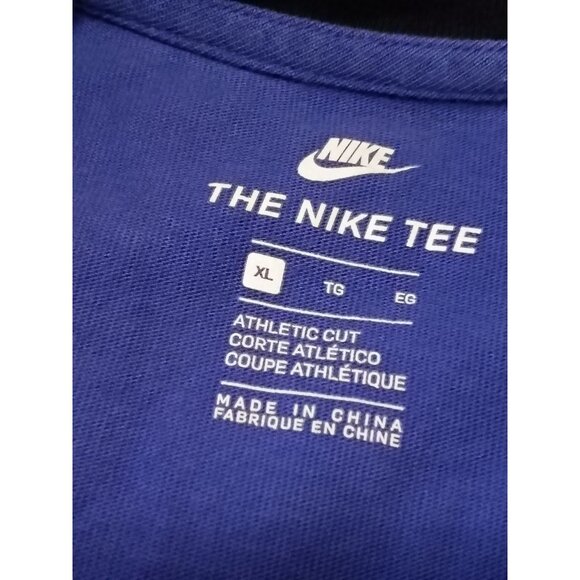 Nike Mens XL Blue & Black Raglan Sleeve T-Shirt Cotton - Picture 4 of 7